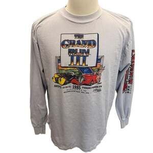 Vintage 1985 Grand Run III Pigeon Forge TN Long Sleeve Hot Rod T-Shirt